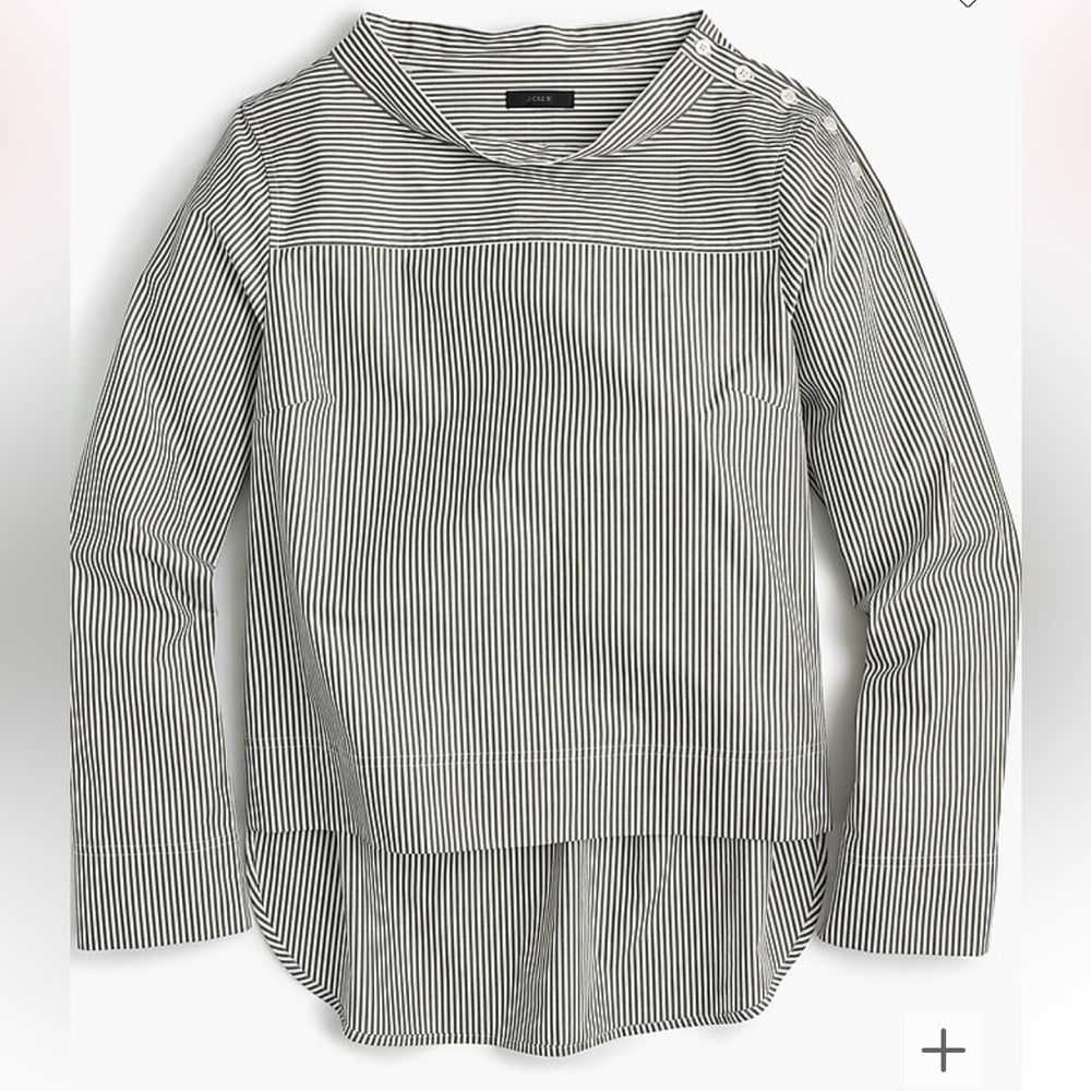 J. Crew Funnelneck Striped Shirt